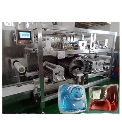 multi-forma makina paketuese mbushëse për lavanderi të filmit të tretshëm në ujë